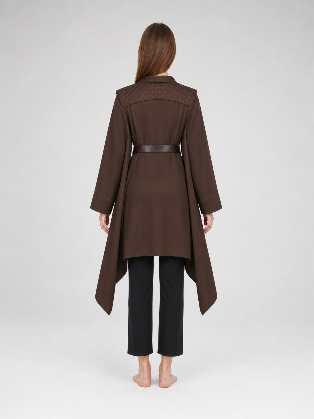 Medieval Character Cosplay Costume Set, 4-Piece Brown Cape, Black Inner Garment, Belt And Pants, Role Play Stage Outfit