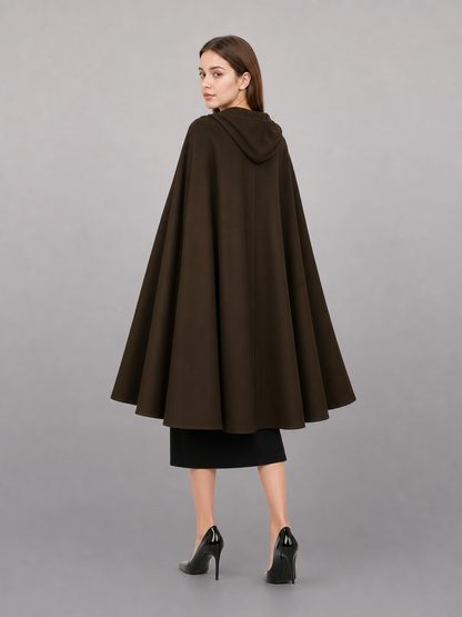 Brown Hooded Carnival Cloak