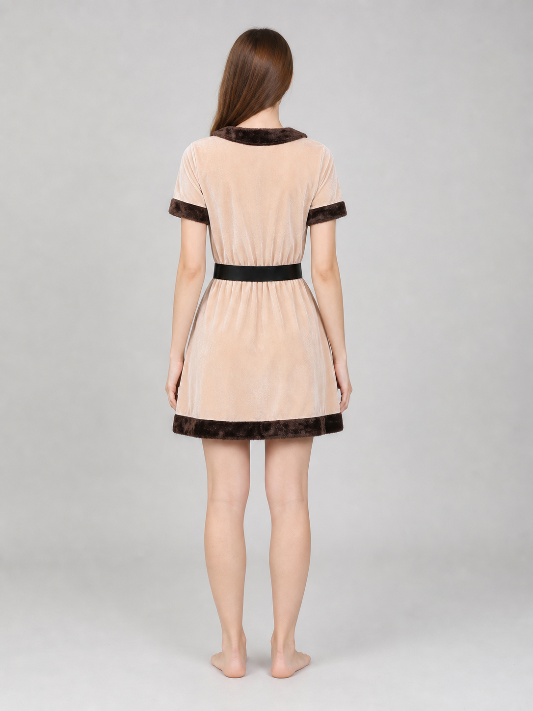 Christmas Reindeer Costume: Dress, Headband, Belt, and Gloves