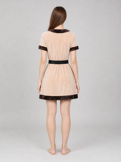 Christmas Reindeer Costume: Dress, Headband, Belt, and Gloves