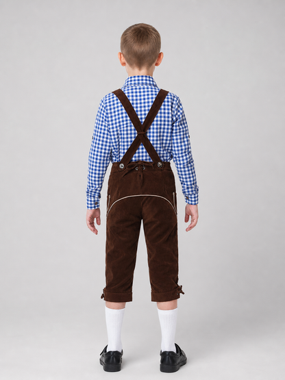Traditional-style carnival costume with suspenders