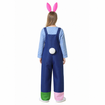 Bunny Costume with Ears and Bow Tie for Easter back view