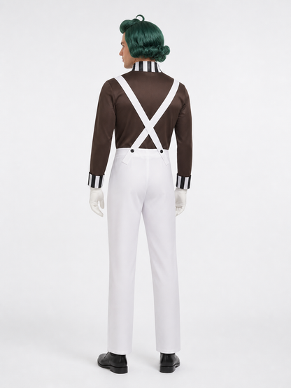 Halloween Costume with Green Wig