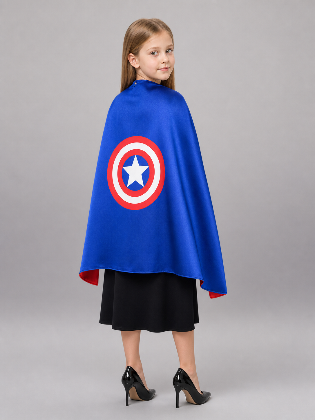 Blue Costume Cape with Superhero Mask