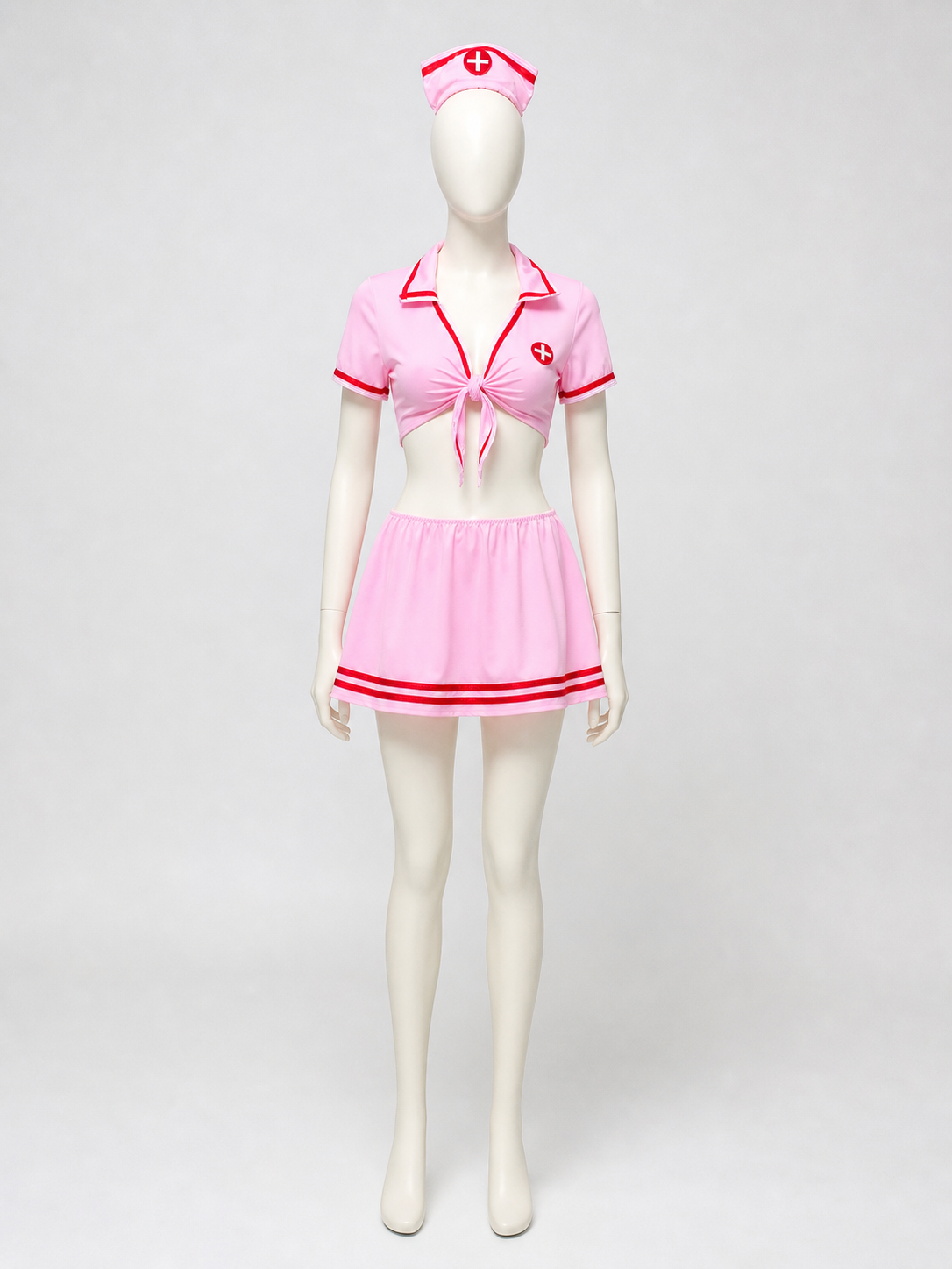 Medical-Themed Role-Play Costume with Skirt back view