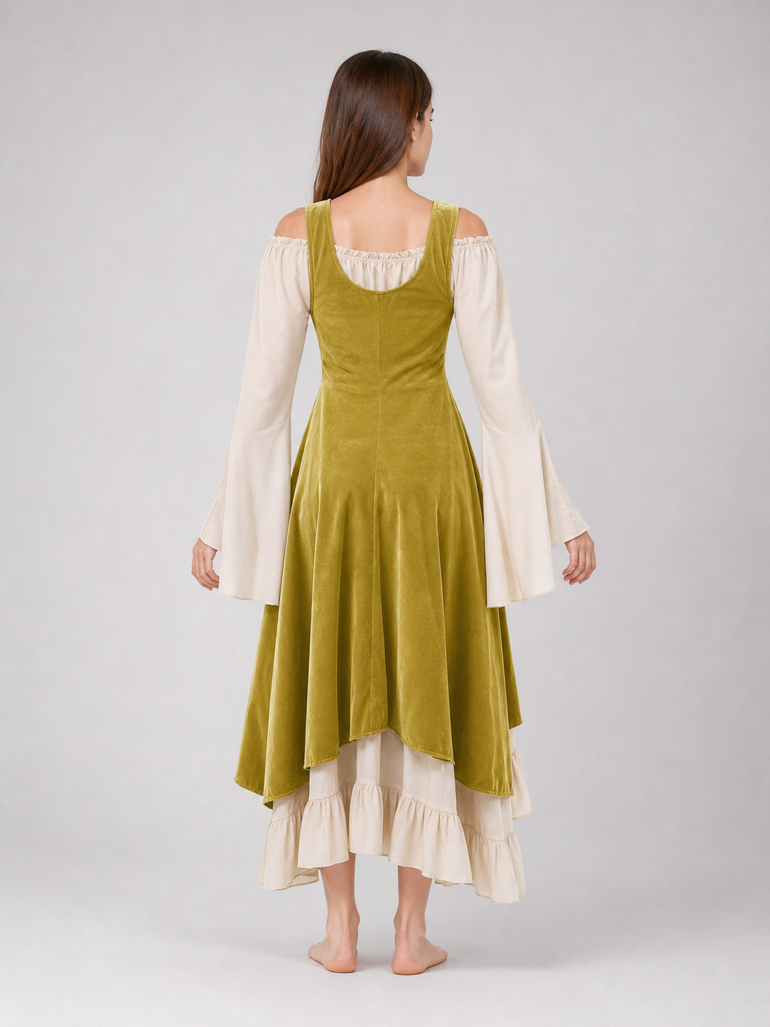 Renaissance-Style Lace-Up Costume Dress