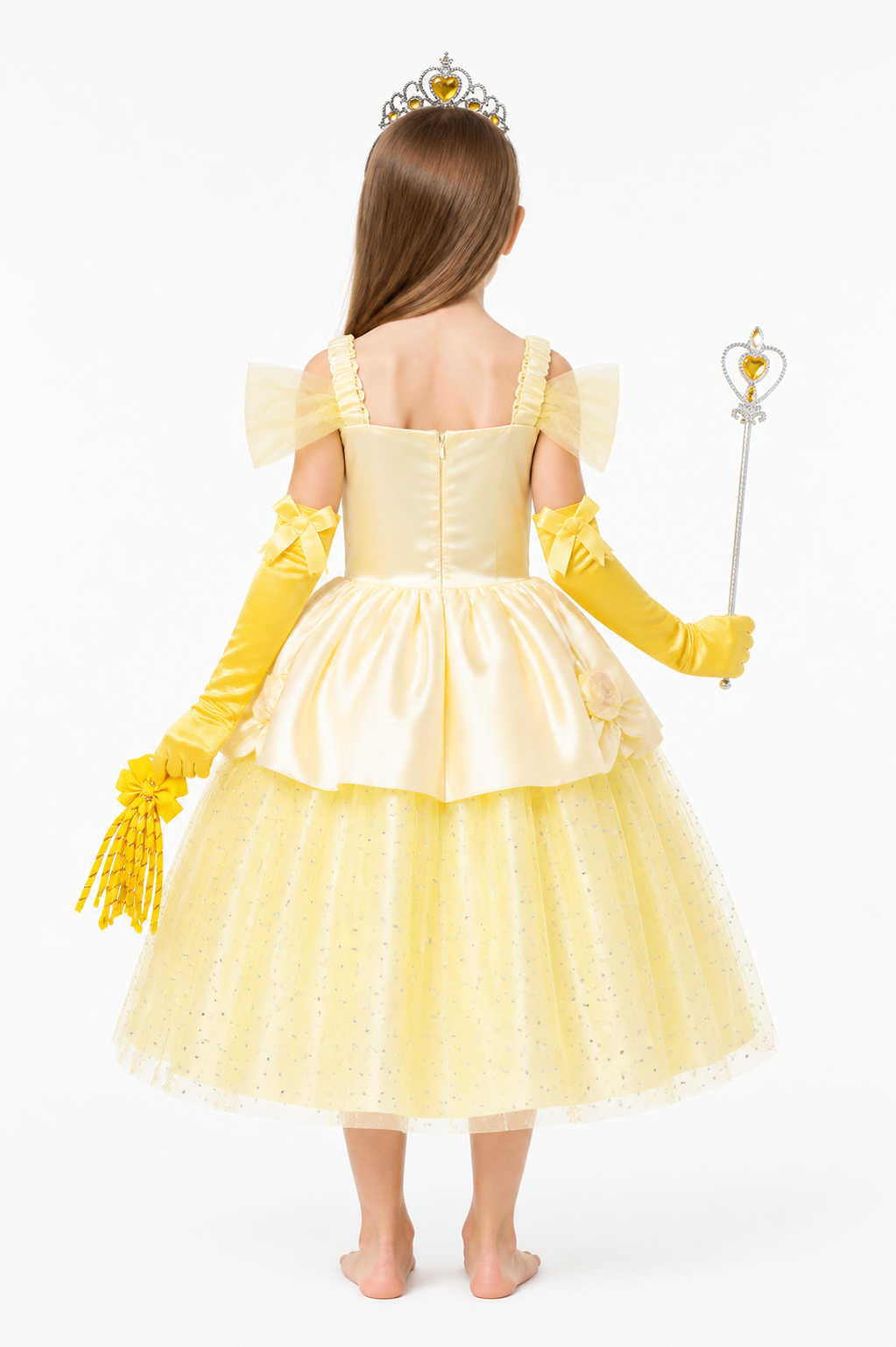 Children's Sparkly Princess Carnival Costume back view