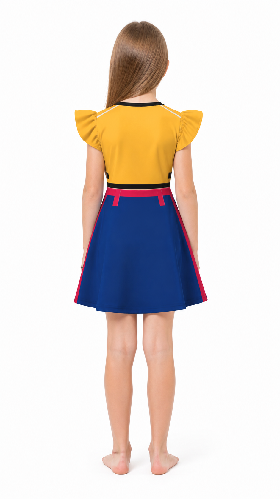 Halloween Costume Dress with Print and Zipper