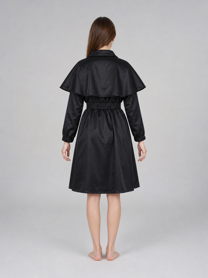 Halloween witch costume with cape and hat