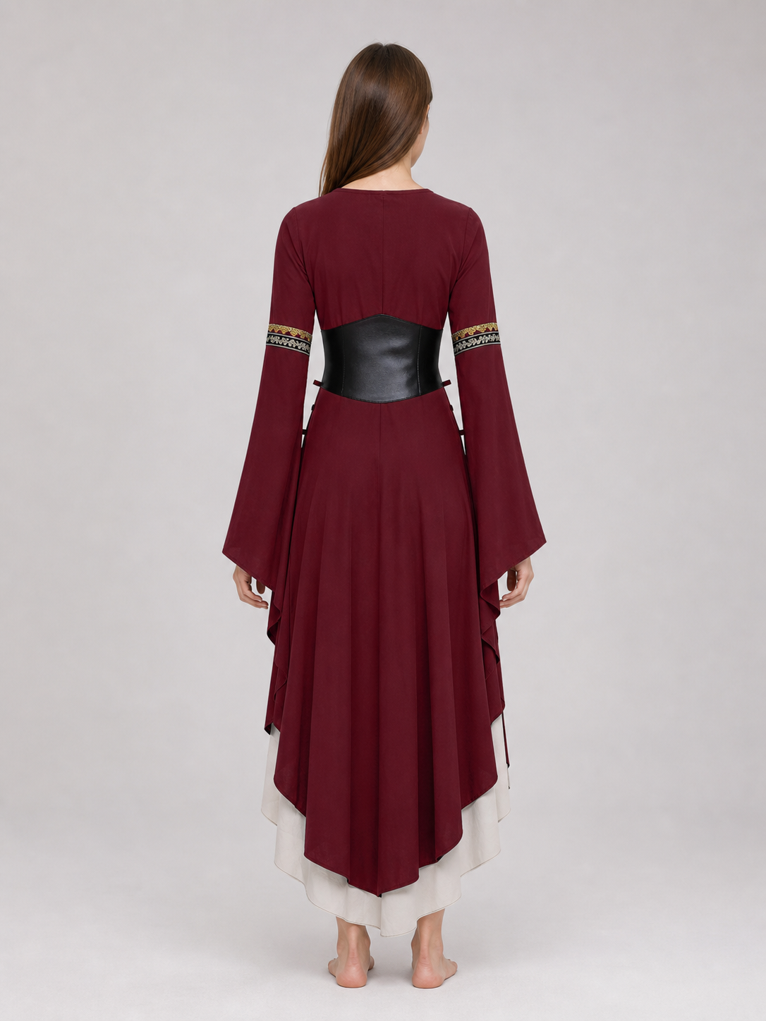 Gothic Renaissance Dress with Corset Lacing