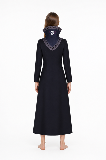 Long Kurapika Cosplay Robe with a High Collar back view