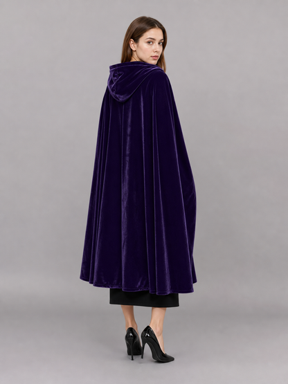 Purple Hooded Carnival Cloak for Cosplay