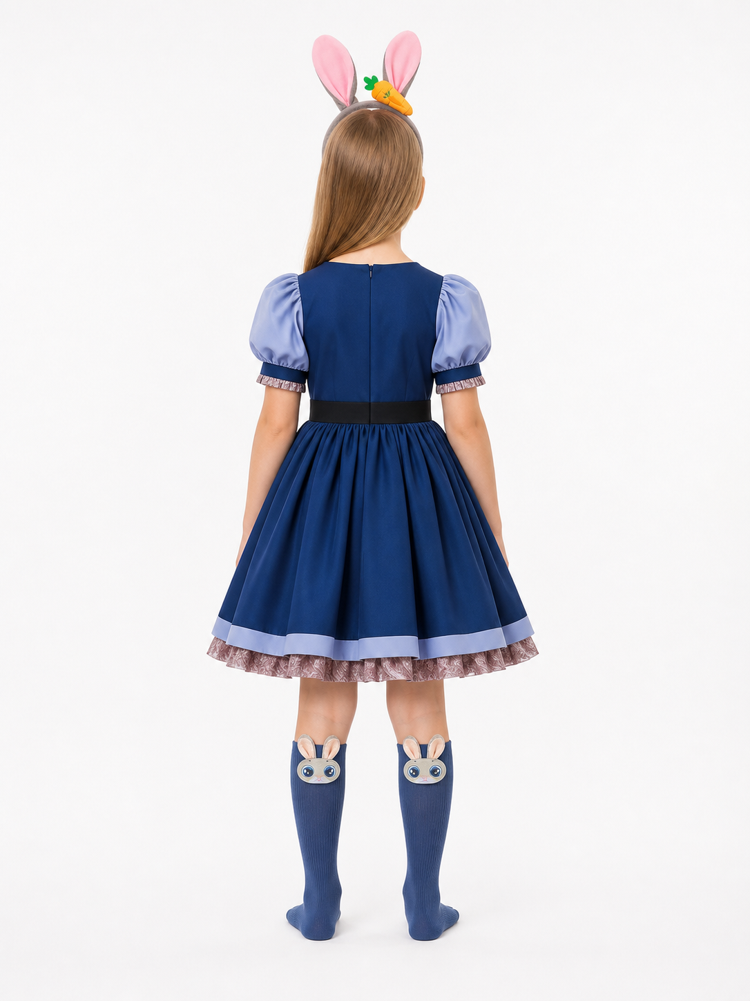 Kids' Halloween Police Rabbit Costume back view