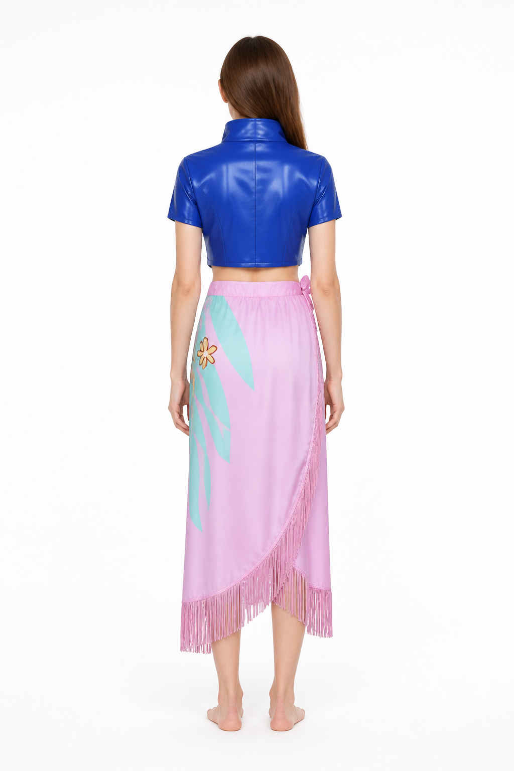 Nico Robin One Piece Cosplay Costume: Zip-Up Top and Skirt