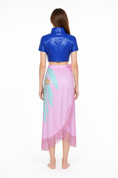 Nico Robin One Piece Cosplay Costume: Zip-Up Top and Skirt