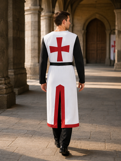 Medieval Templar Cloak for Halloween and Stage Performances