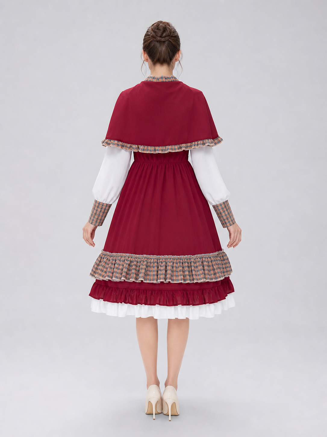 Little Red Riding Hood Costume: Dress with Apron and Cape