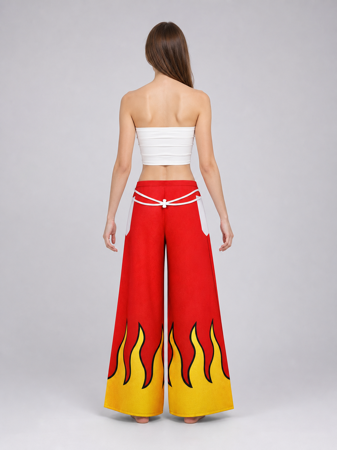 Erza cosplay costume from Fairy Tail with wide-leg pants