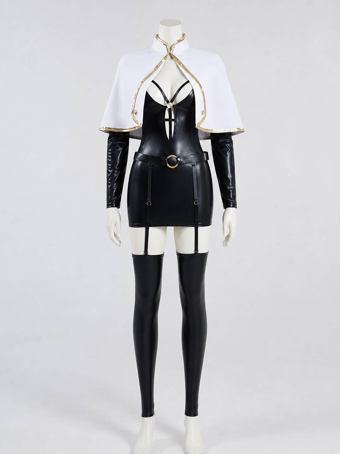 Religious cosplay costume with cape and cross