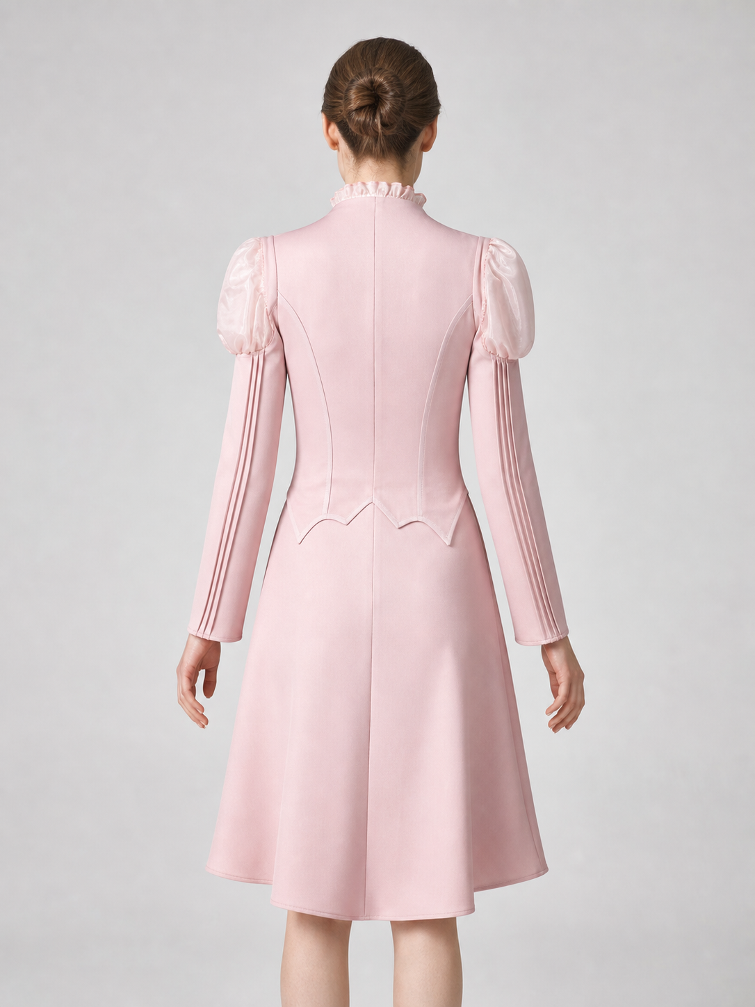 Glinda Cosplay Costume, Pink Dress with Puff Sleeves