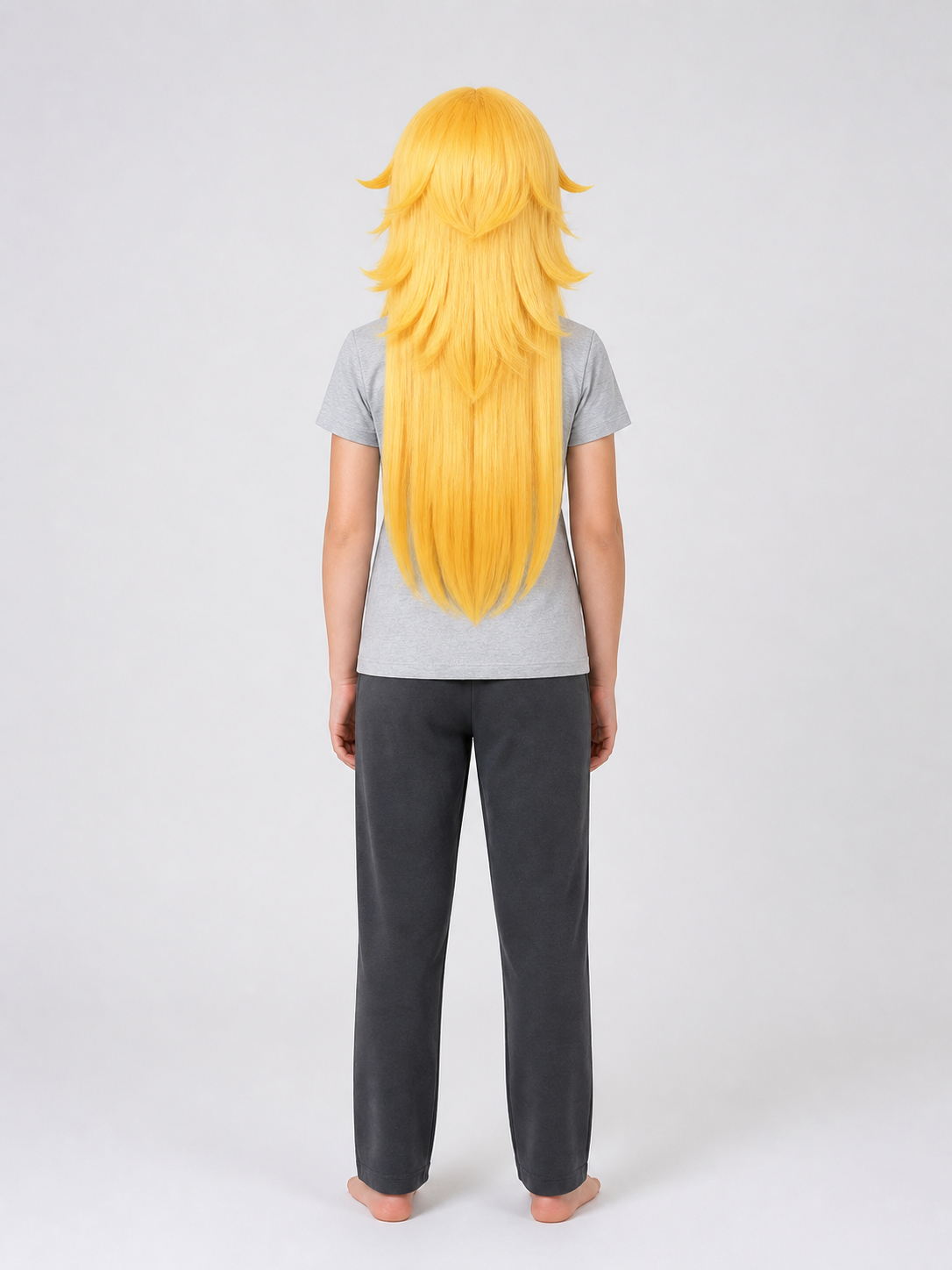 Golden Carnival Wig for Halloween and Cosplay back view
