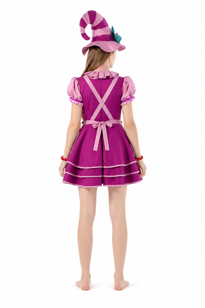 Stage Costume with Apron, Hat, and Ruffles back view
