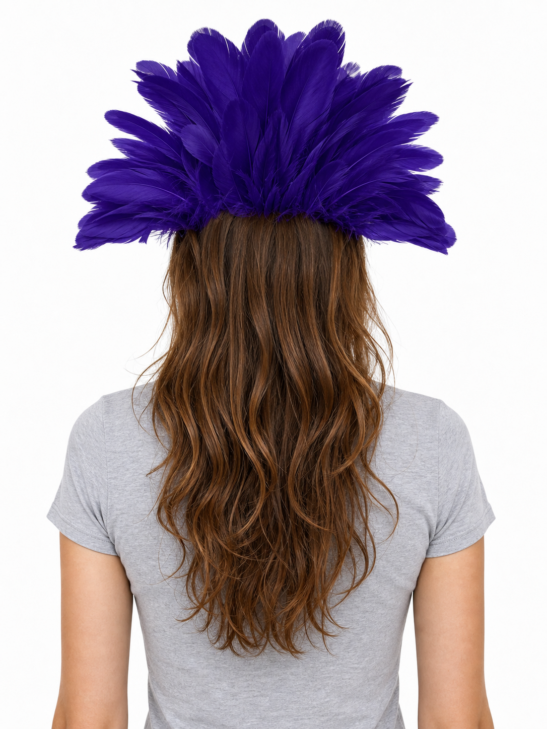 Masquerade Mask with Purple Feathers