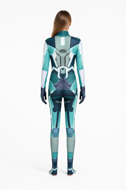 Zoe Cosplay Jumpsuit from Split Fiction back view