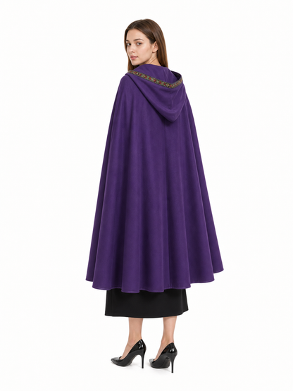 Purple Hooded Carnival Cloak