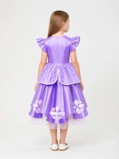 Purple Princess Costume for Cosplay back view