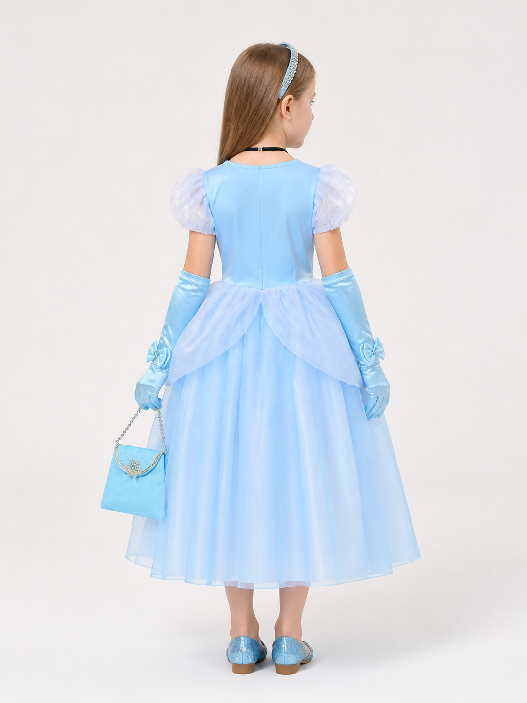 Princess Carnival Costume with Full Skirt and Lace