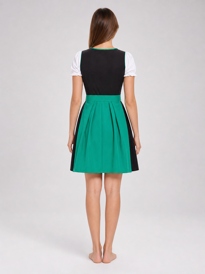 Alpine-Style Dirndl Dress with Apron