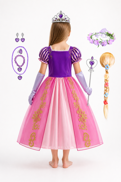 Carnival Dress with Crown and Accessories back view