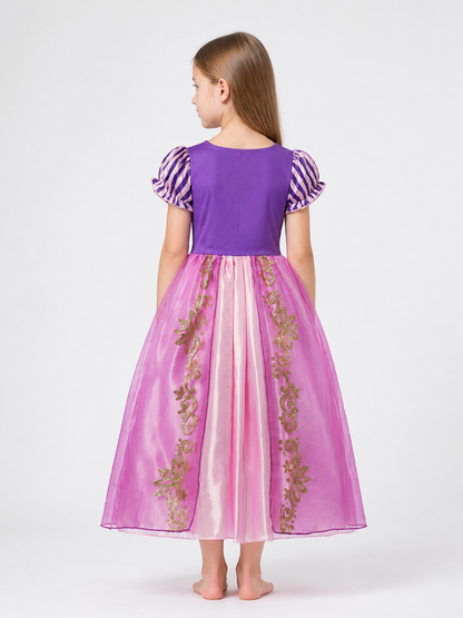 Purple and Pink Princess Carnival Costume for Cosplay back view