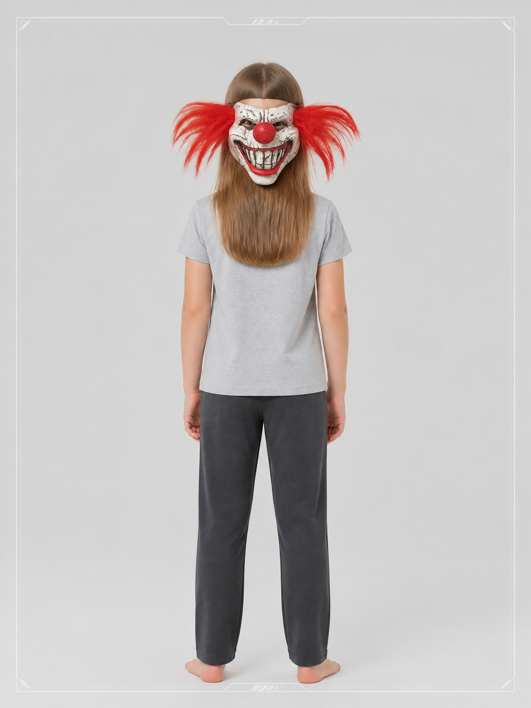 Scary Clown Carnival Mask for Halloween and Cosplay back view