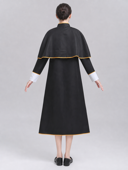 Ritual Robe with Cross, Black and White, Cosplay