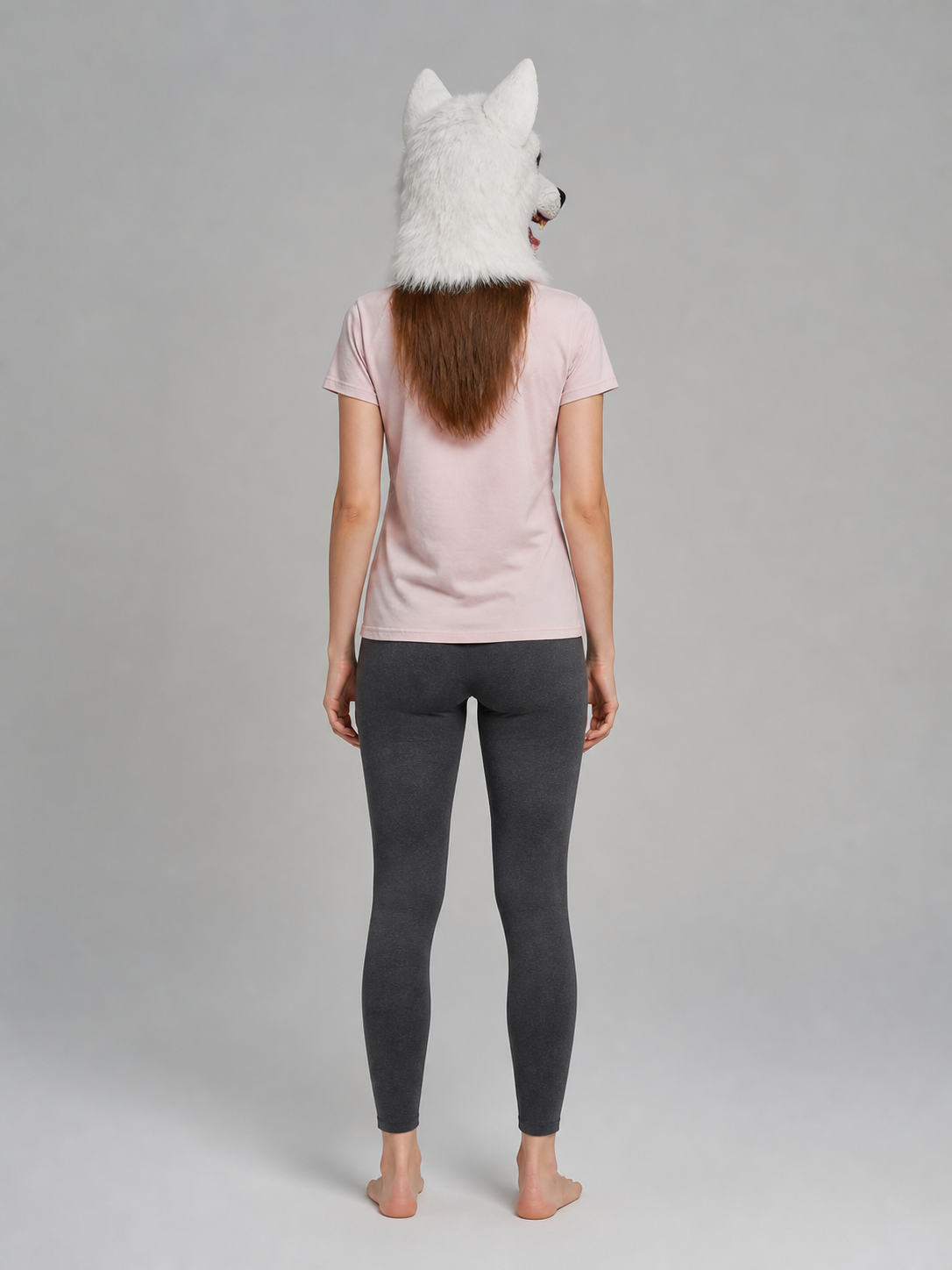 White Wolf Halloween Carnival Headpiece back view