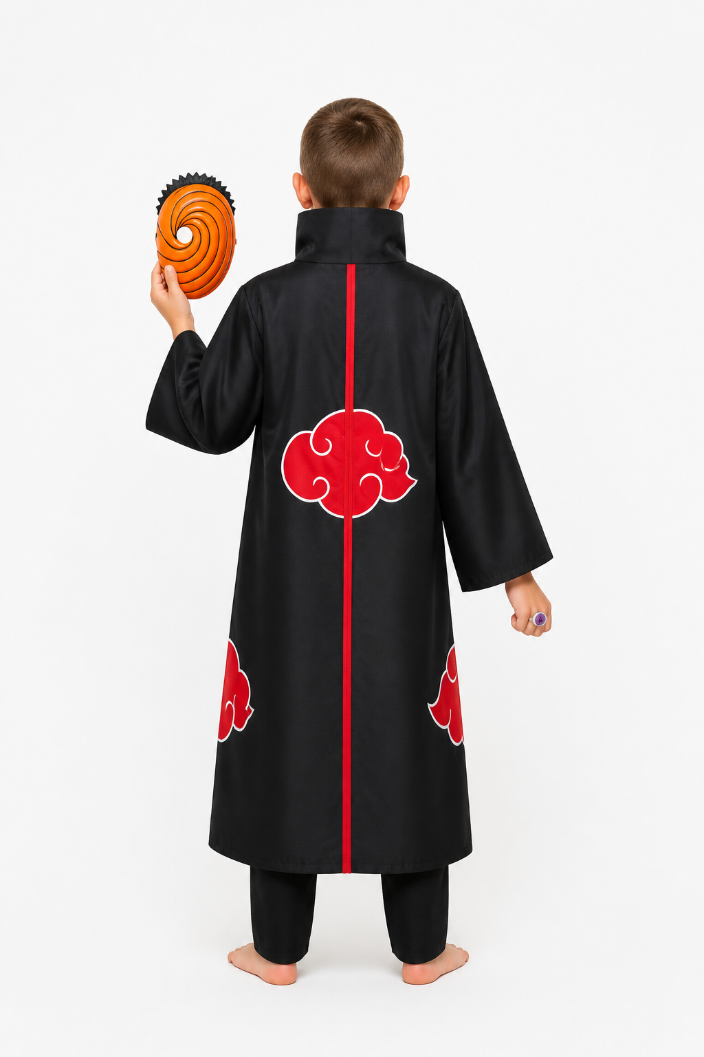 Akatsuki Costume with Cloak and Mask for Cosplay back view