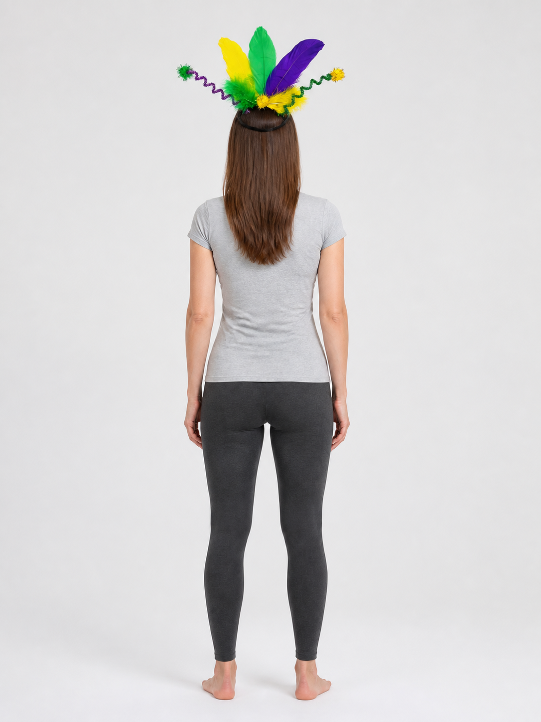 Halloween Carnival Feather Headband back view