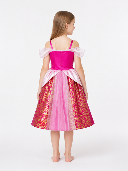 Pink Princess Carnival Costume for Halloween back view