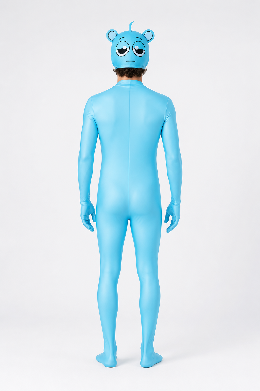 Blue Alien Jumpsuit with Antenna back view