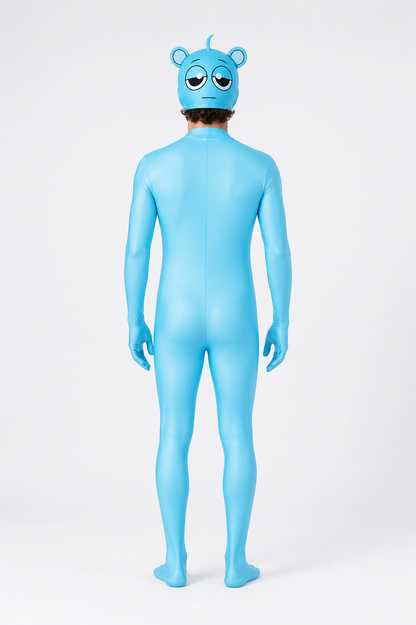 Blue Alien Jumpsuit with Antenna back view