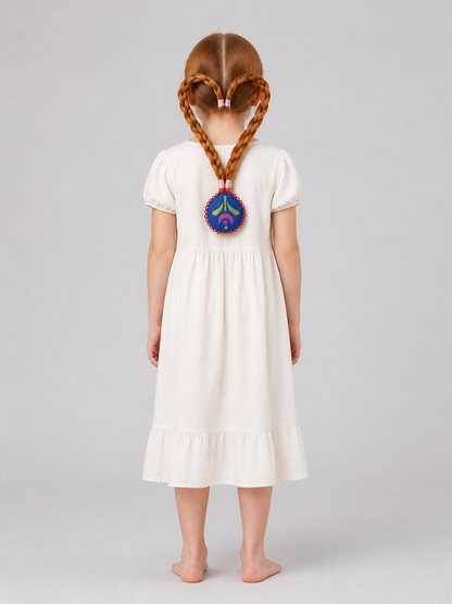Carnival Wig with Long Braids for Halloween back view