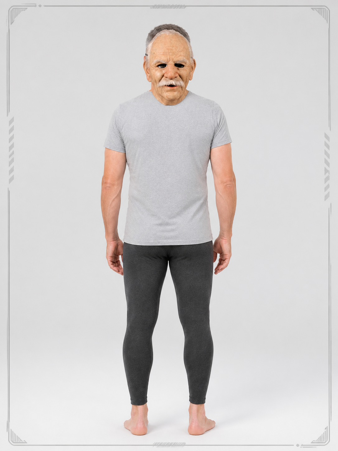 Carnival Mask with a White Beard for Halloween and Cosplay back view