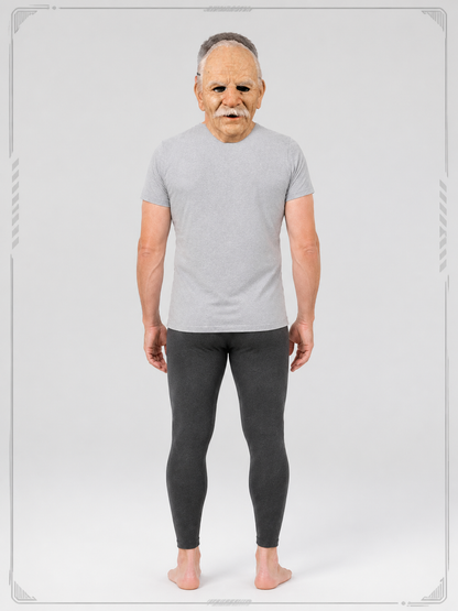 Carnival Mask with a White Beard for Halloween and Cosplay back view