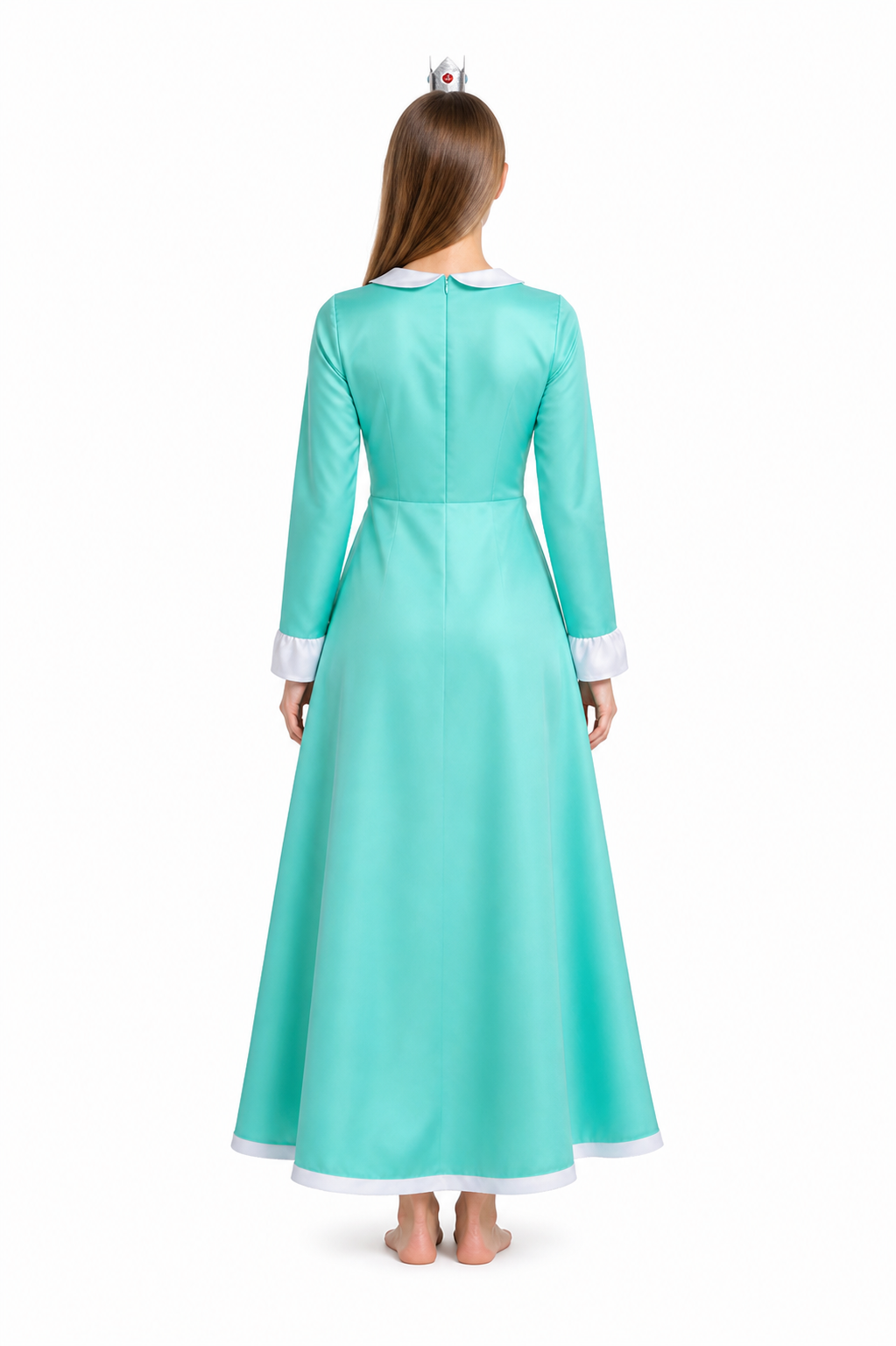 Rosalina Long-Sleeve Dress with Brooch