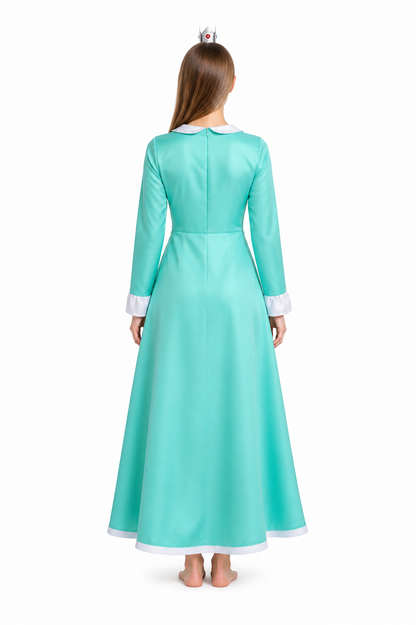 Rosalina Long-Sleeve Dress with Brooch