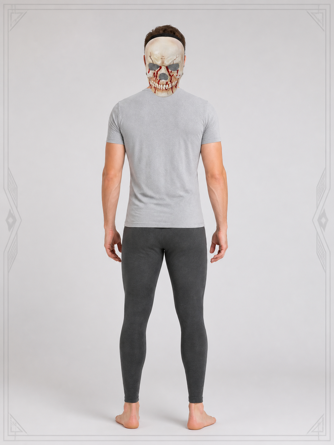 Halloween Skull Carnival Mask back view