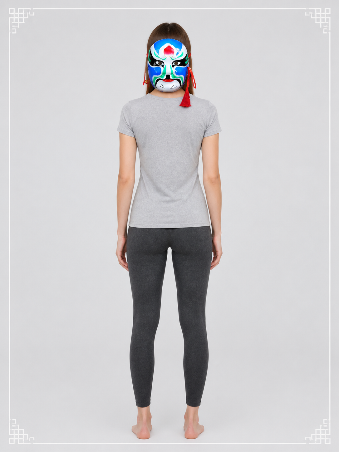 Peking Opera-Style Carnival Mask back view