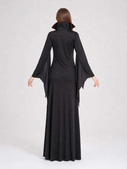 Vampire Costume: Long Black and Red Dress